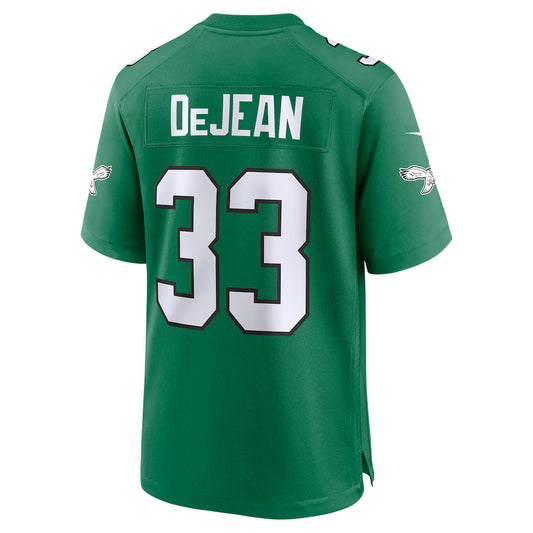 P.Eagles #33 Cooper DeJean Kelly Green Alternate Game Jersey Stitched American Football Jerseys
