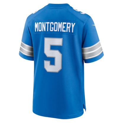 D.Lions #5 David Montgomery Blue Game Jersey Stitched American Football Jerseys