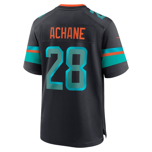 M.Dolphins #28 De’Von Achane Nike Pitch Blue 2025 Rivalries Collection Game Jersey Stitched American Football Jerseys