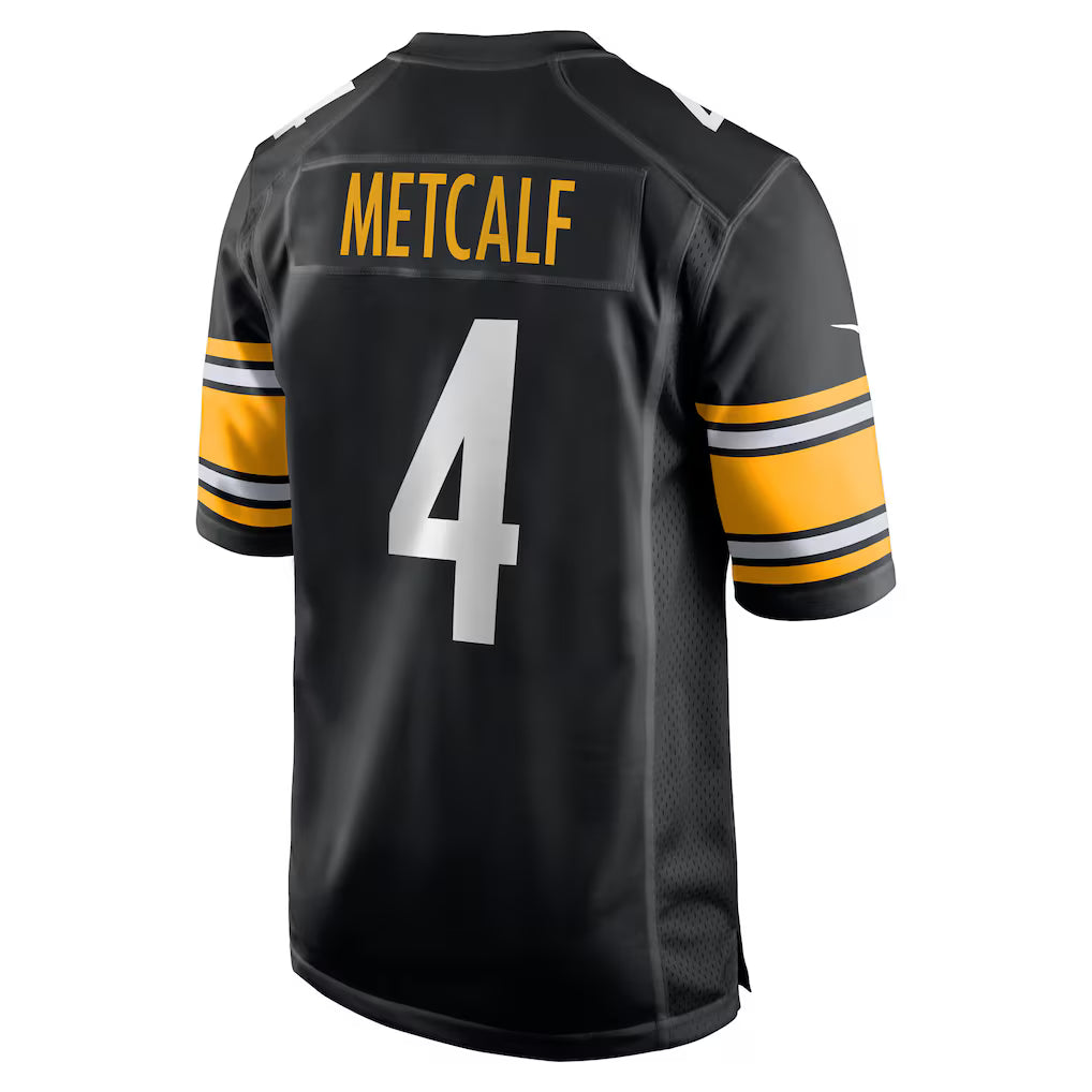 P.Steelers #4 DK Metcalf Black Game Player Jersey Stitched American Football Jerseys