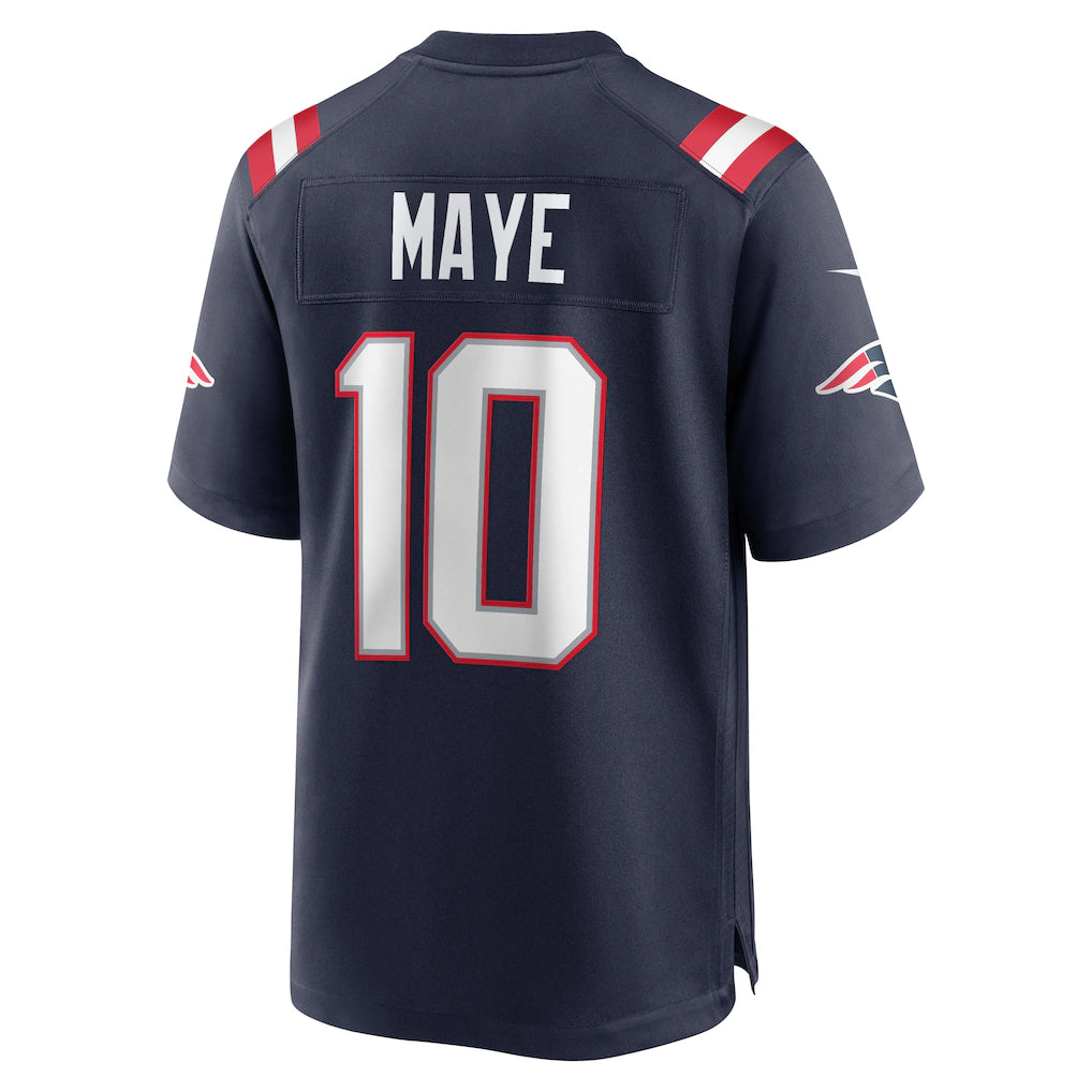 NE.Patriots #10 Drake Maye Navy Player Game Jersey Stitched American Football Jerseys