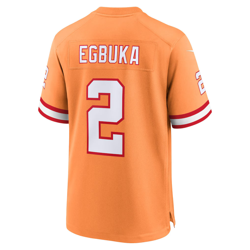 TB.Buccaneers #2 Emeka Egbuka Creamsicle Game Jersey Stitched American Football Jerseys