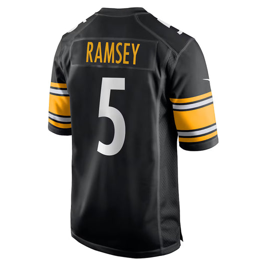 P.Steelers #5 Jalen Ramsey Black Game Player Jersey Stitched American Football Jerseys