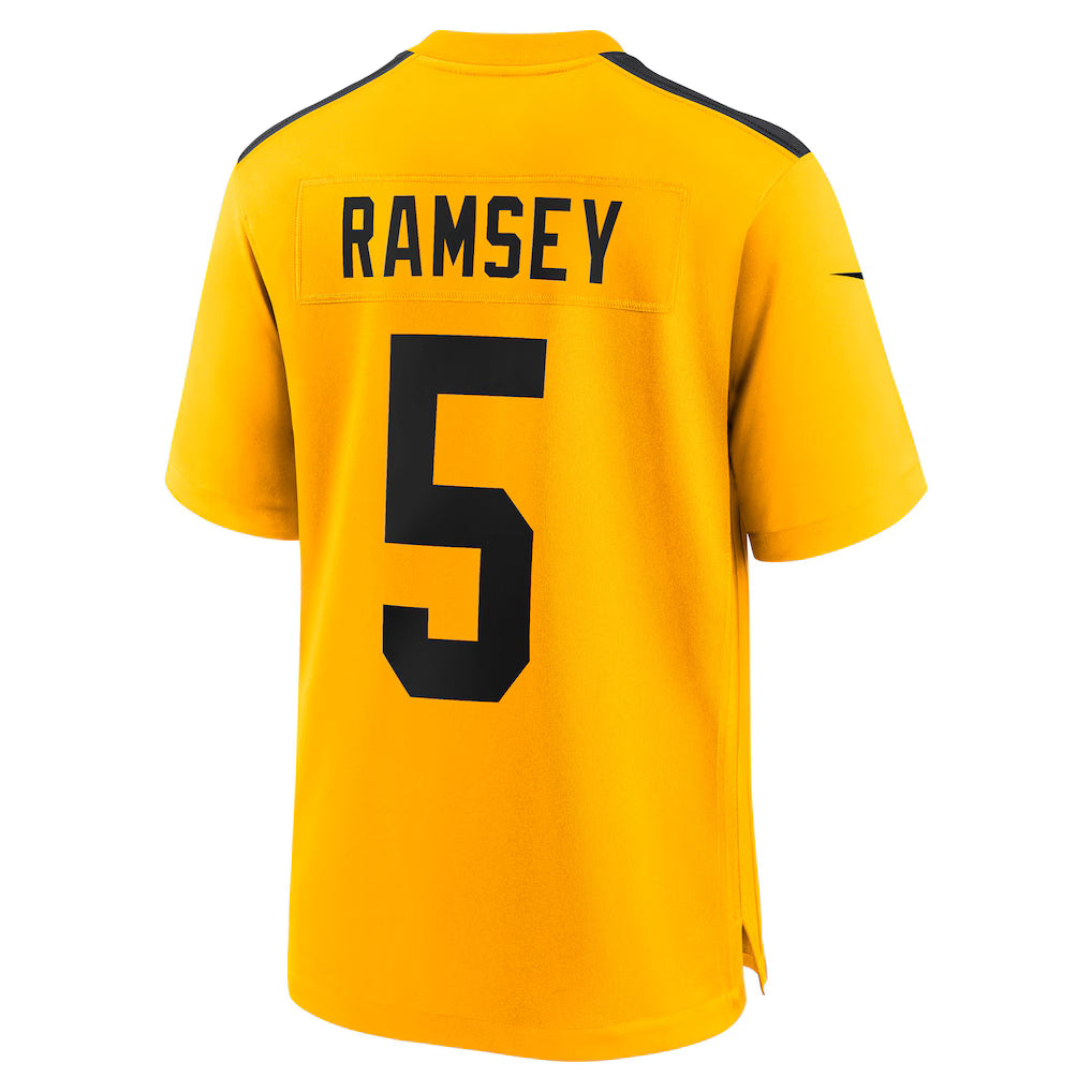 P.Steelers #5 Jalen Ramsey Gold Game Player Jersey Stitched American Football Jerseys