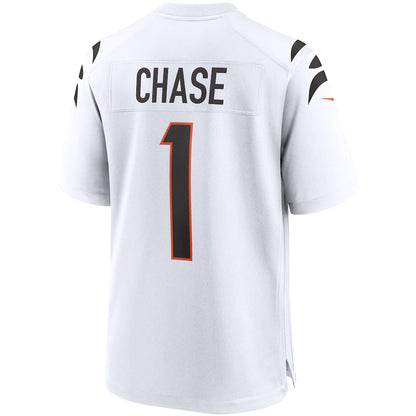 C.Bengals #1 Ja'Marr Chase White Player Game Jersey Stitched American Football Jerseys