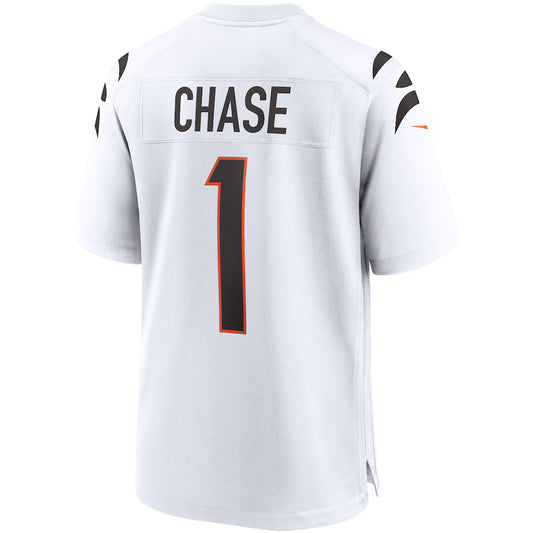 C.Bengals #1 Ja'Marr Chase White Player Game Jersey Stitched American Football Jerseys