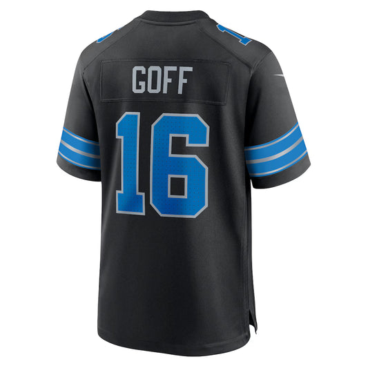 D.Lions #16 Jared Goff Black Player Game Jersey Stitched American Football Jerseys