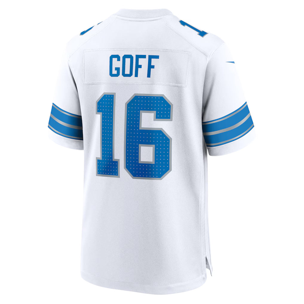 D.Lions #16 Jared Goff White Player Game Jersey Stitched American Football Jerseys