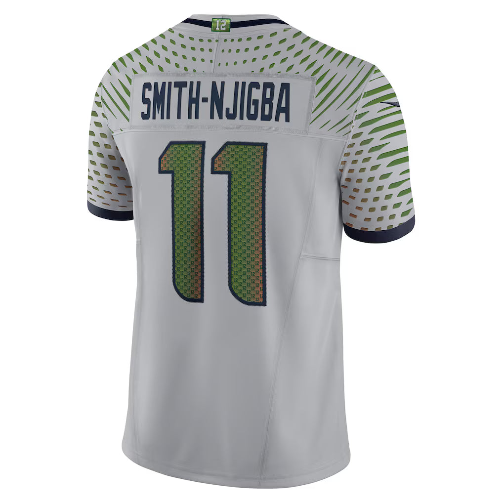 S.Seahawks #11 Jaxon Smith-Njigba Wolf Gray 2025 Rivalries Collection Limited Jersey Stitched American Football Jerseys