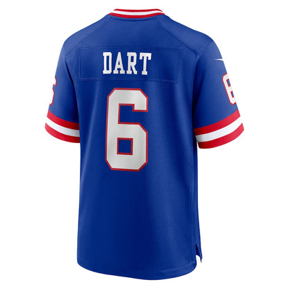 NY.Giants #6 Jaxson Dart Royal Alternate 2 Classic Game Player Jersey Stitched American Football Jerseys
