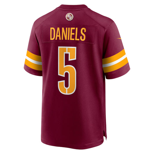 W.Commanders #5 Jayden Daniels Burgundy Game Jersey Stitched American Football Jerseys