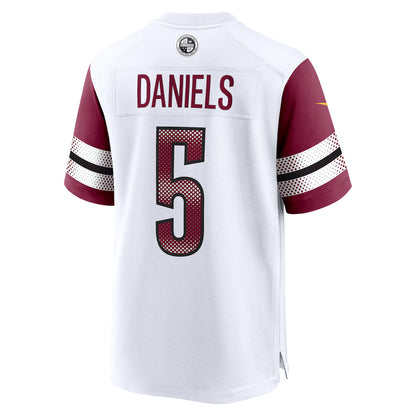 W.Commanders #5 Jayden Daniels White Game Jersey Stitched American Football Jerseys