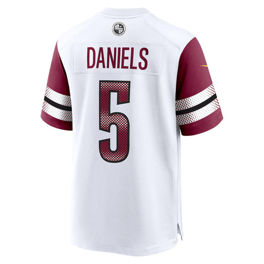 W.Commanders #5 Jayden Daniels White Game Jersey Stitched American Football Jerseys
