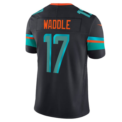 M.Dolphins #17 Jaylen Waddle Pitch Blue 2025 Rivalries Collection Limited Jersey Vapor F.U.S.E. Limited Jersey Stitched American Football Jerseys