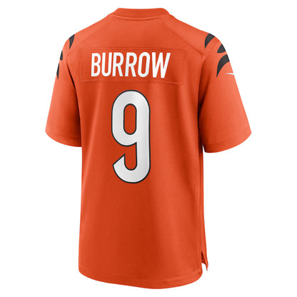 C.Bengals #9 Joe Burrow Orange Player Game Jersey Stitched American Football Jerseys