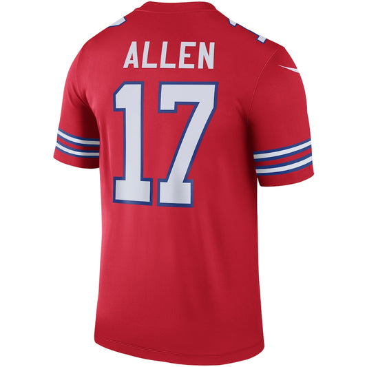 B.Bills #17 Josh Allen Red Legend Player Performance Top Jersey Football Stitched American Jerseys