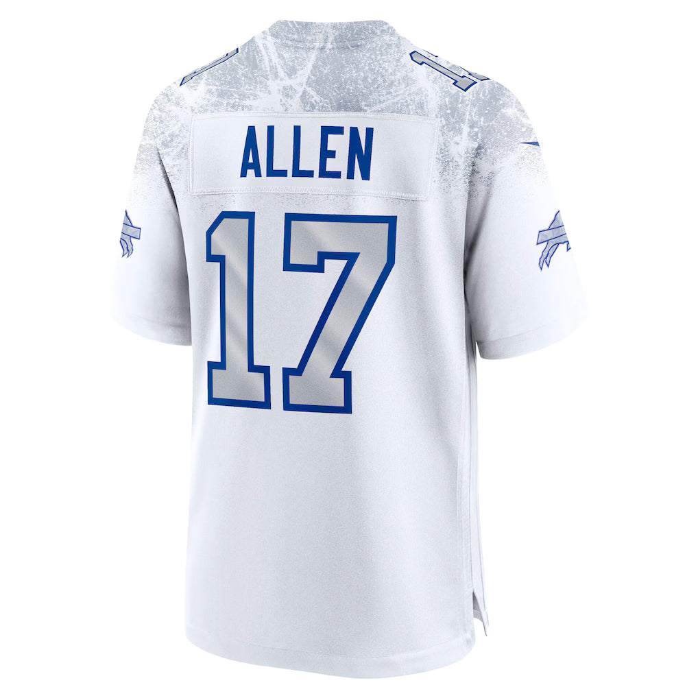 B.Bills #17 Josh Allen White White 2025 Rivalries Collection Game Jersey Football Stitched American Jerseys