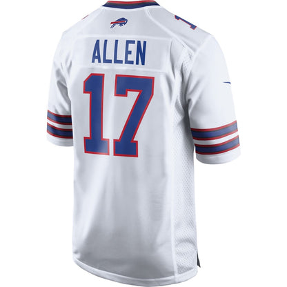 B.Bills #17 Josh Allen White White Game Player Jersey Football Stitched American Jerseys