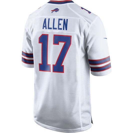 B.Bills #17 Josh Allen White White Game Player Jersey Football Stitched American Jerseys