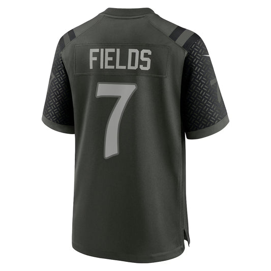 NY.Jets #7 Justin Fields Black Gotham Green 2025 Rivalries Collection Game Jersey Stitched American Football Jerseys