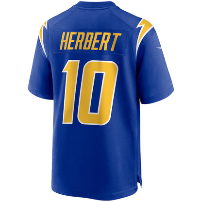 LA.Chargers #10 Justin Herbert Royal Game Jersey Stitched American Football Jerseys