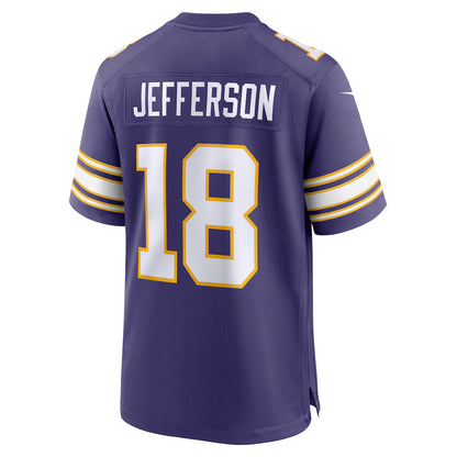 MN.Vikings #18 Justin Jefferson Purple Classic Player Game Jersey Stitched American Football Jerseys