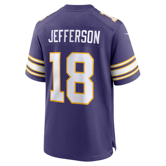 MN.Vikings #18 Justin Jefferson Purple Classic Player Game Jersey Stitched American Football Jerseys