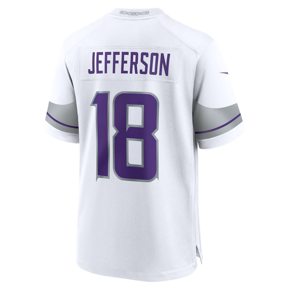 MN.Vikings #18 Justin Jefferson White Classic Player Game Jersey Stitched American Football Jerseys