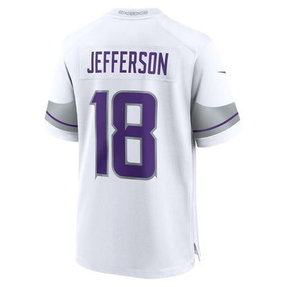 MN.Vikings #18 Justin Jefferson White Classic Player Game Jersey Stitched American Football Jerseys
