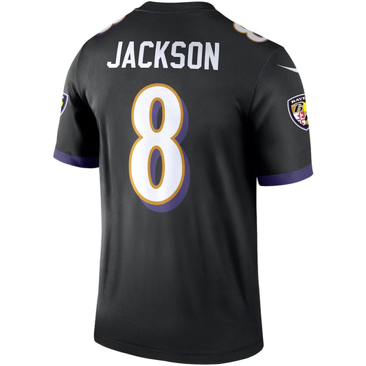 B.Ravens #8 Lamar Jackson Black Legend Player Performance Top Jersey Stitched American Football Jerseys
