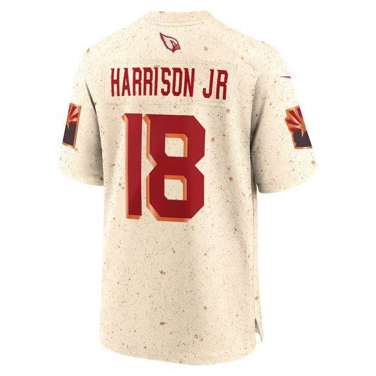 A.Cardinal #18 Marvin Harrison Jr. Natural 2025 Rivalries Collection Game Jersey