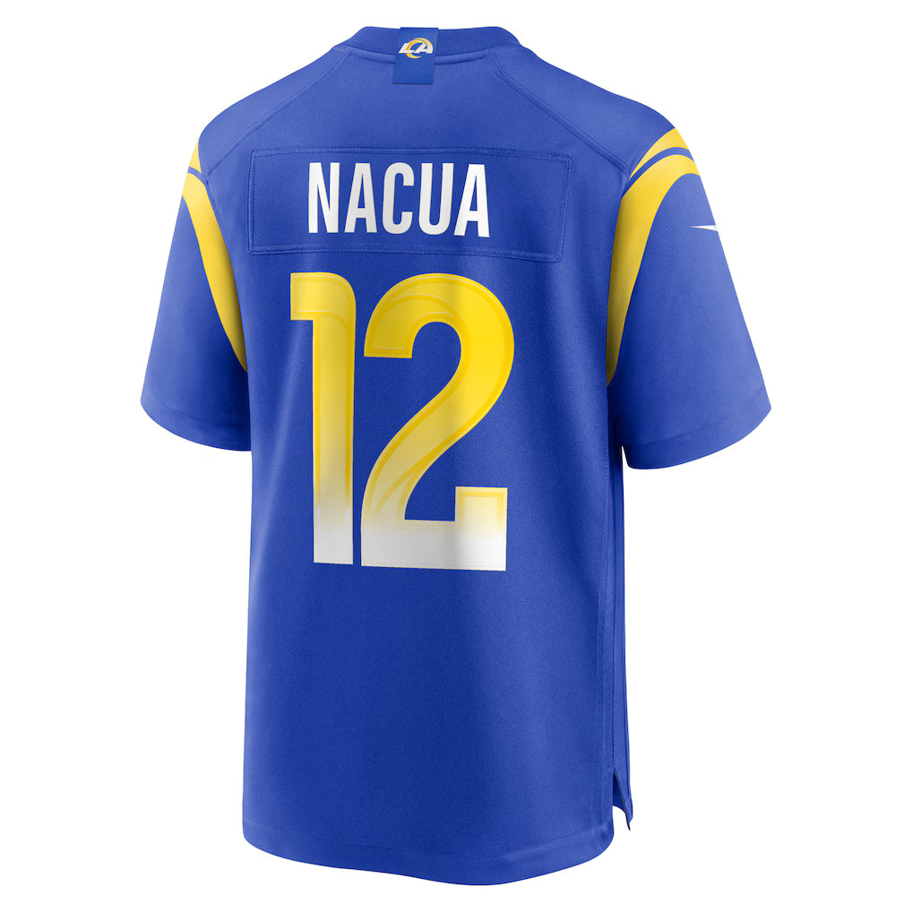 LA.Rams #12 Puka Nacua Royal Game Player Jersey Stitched American Football Jerseys