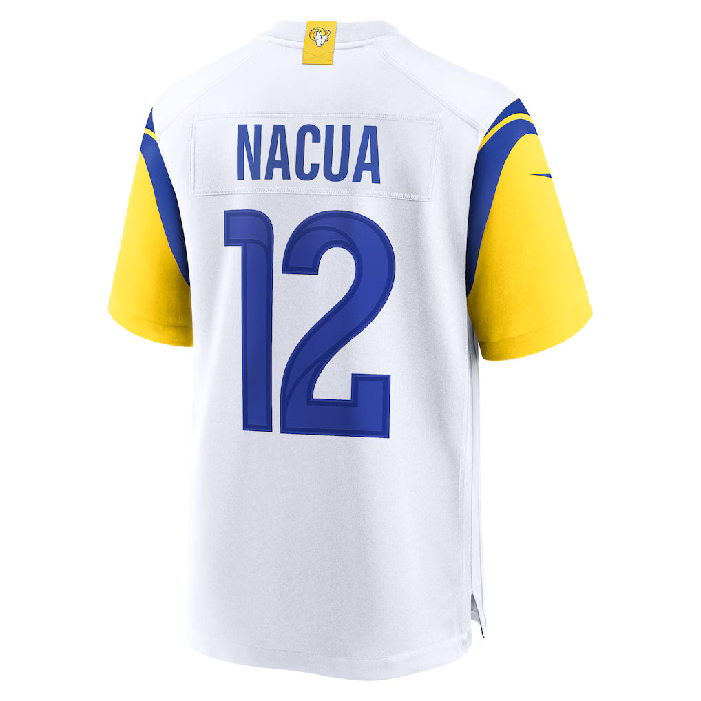 LA.Rams #12 Puka Nacua White Game Player Jersey Stitched American Football Jerseys