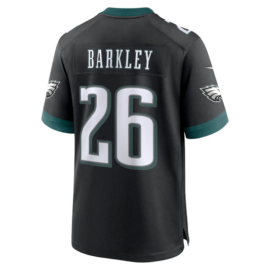 P.Eagles #26 Saquon Barkley Black Game Jersey Stitched American Football Jerseys
