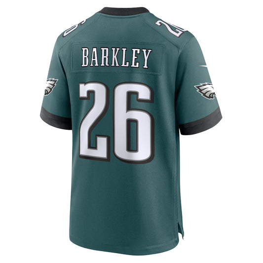 P.Eagles #26 Saquon Barkley Midnight Green Game Jersey Stitched American Football Jerseys