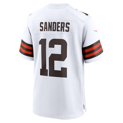 C.Browns #12 Shedeur Sanders White Game Jersey Stitched American Football Jerseys