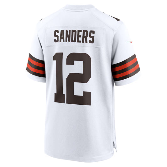 C.Browns #12 Shedeur Sanders White Game Jersey Stitched American Football Jerseys