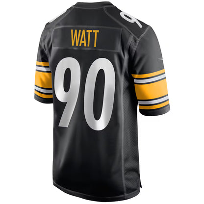 P.Steelers #90 T.J. Watt Black Game Player Jersey Stitched American Football Jerseys
