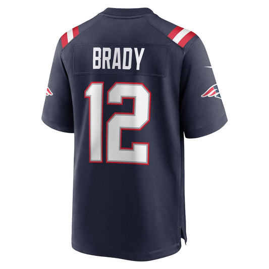 NE.Patriots #12 Tom Brady Navy Game Retired Player Jersey Stitched American Football Jerseys
