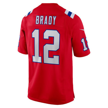 NE.Patriots #12 Tom Brady Red Game Retired Player Jersey Stitched American Football Jerseys