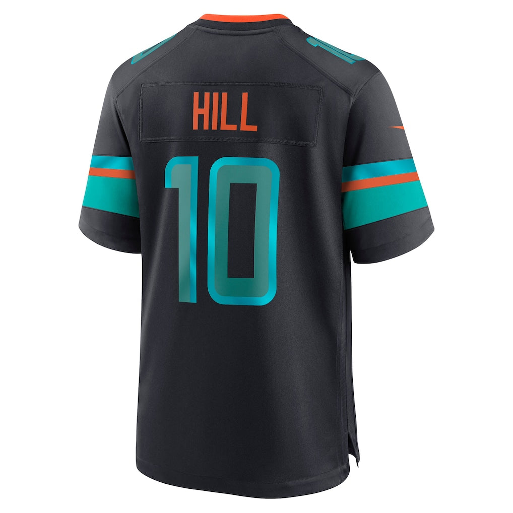 M.Dolphins #10 Tyreek Hill Pitch Blue 2025 Rivalries Collection Game Jersey Stitched American Football Jerseys