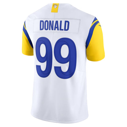 LA.Rams #99 Aaron Donald White Alternate Vapor F.U.S.E. Limited Jersey Stitched American Football Jerseys