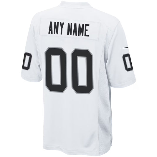 Custom LV.Raiders White Custom Game Jersey Stitched American Football Jerseys